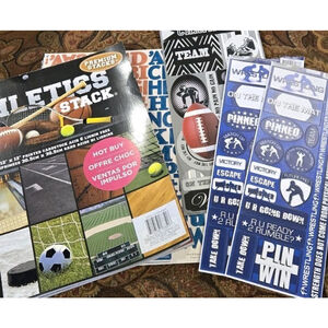 Scrapbooking Suppy Lot/ Paper, Stickers, Letters See All Photos New/Sealed (SB1)